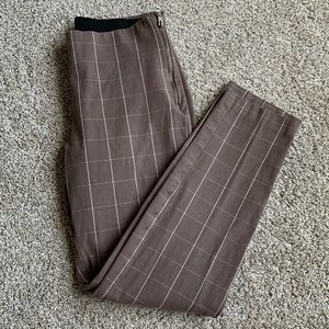 High-Rise Slim Fit Ankle Pants